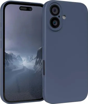 Produktbild von EAZY CASE - TPU Hülle für Apple iPhone 16, TPU Case stoßfeste Handyhülle, weiches Cover mit Kameraschutz, Silikonhülle in Dunkelblau