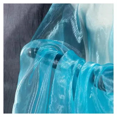 Productafbeelding van Organzachiffon, blau, 10 meter x 150 cm, voor decoratie
