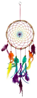 Obrázek produktu pro Lapač snů "Twisted Rainbow" Ratan 22 x 50 cm