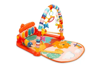 Produktbild von TOYZ ZOO Spieldecke Baby Bogen Musik Krabbeldecke 73x59x46cm - Orange