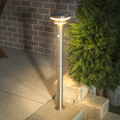 Image de esotec Solar lampe de chemin Modena 85cm avec détecteur de mouvement IP44 METAL 102755