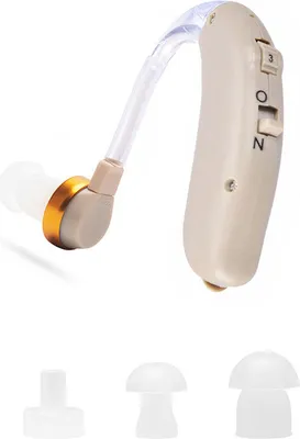 Image de Amplificateur de son ergonomique derrière l'oreille, volume réglable en continu, set de 2 pièces