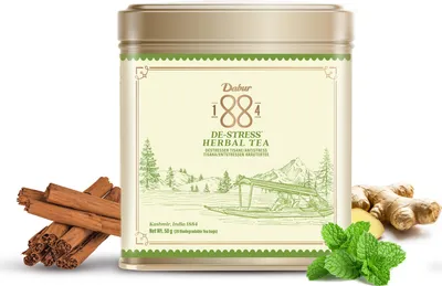 Produktbild von Dabur 1884 De-Stress Kräutertee 50g - Natürliche Kräutermischung