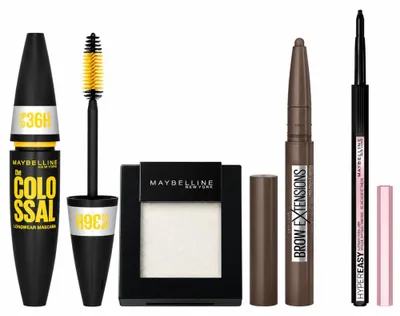 Immagine prodotto di Maybelline New York - Set di prodotti per il trucco degli occhi: mascara + eyeliner + ombretti + matita per sopracciglia