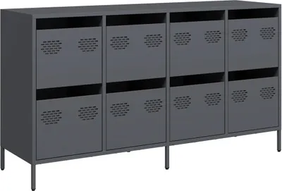 Produktbild von Sideboard Anthrazit 135x39x73,5 cm Kaltgewalzter Stahl