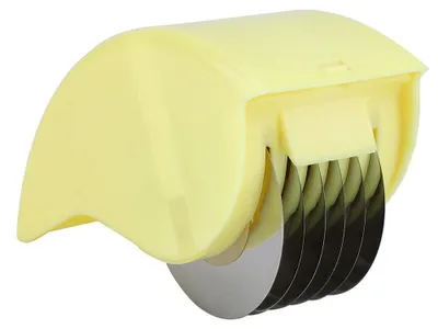 Kräuterschneider mit 6 Klingen, Kräuterroller, Edelstahl, Gelb