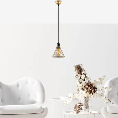 Immagine prodotto di Opviq, ROZYE- ROZYEFLG, Lampadario lucido, oro, 20 x 20 x 124 cm, corpo in metallo