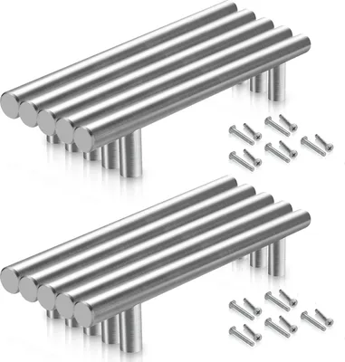 Produktbild von TolleTour 10X Stangengriff Möbelgriffe Türgriff Schrankgriff Küchengriff Griffe Edelstahl 188x128 Ø12MM