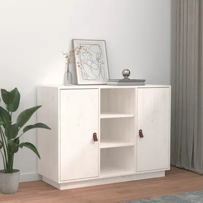 Produktbild von vidaXL Sideboard Weiß 100x40x75 cm Massivholz Kiefer