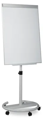 Produktbild von Relaxdays Flipchart mobil, mit Rollen, magnetisch, höhenverstellbar, Stifte-Ablage, Whiteboard H x B: 100 x 70 cm, weiß