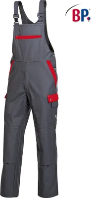 Produktbild von BP® Latzhose - dunkelgrau/rot - 44