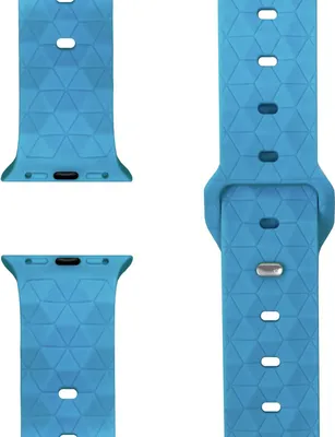 Produktbild von Hexion Armband für Apple Watch Ultra/SE/10/9/8/7/6/5/4/3/2/1, Silikon Loop Sportarmband, 42/44/45/46/49mm -  Nebelblau