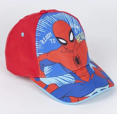 Immagine prodotto di Berretto estivo Spiderman - berretto per bambini con stampa e protezione UV rosso