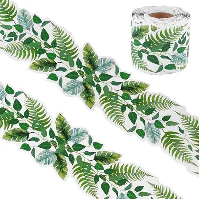 Image de Bordure décorative en eucalyptus, 15 m, feuilles vertes.