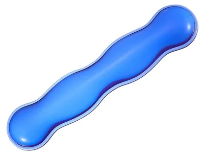 Zdjęcie produktu dla Ergonomiczna podkładka pod nadgarstek z żelem do podkładki pod mysz - niebieska silikonowa podkładka do użytku w domu i biurze