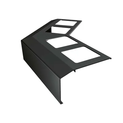 Zdjęcie produktu dla Renoplast Profil okapowy aluminiowy K301, Do posadzki klejonej na tarasy i balkony, Kąt zewnętrzny 135°, Grafit