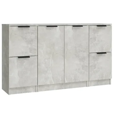 Produktbild von Sideboards 3 Stk. Betongrau Holzwerkstoff