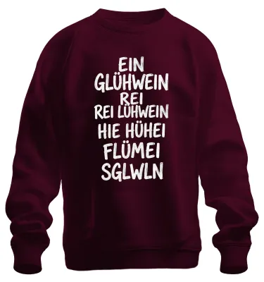 Zdjęcie produktu dla A Glühwein Rei Rei Lühwein Hie Hühei Flümei Christmas Funny Uni Bluza rozpinana, bordowy, 3XL