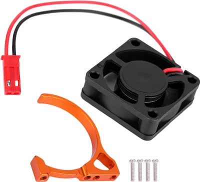 Zdjęcie produktu dla 540 550 Radiator żeberkowy chłodzący silnik z wentylatorem 25 * 25 mm / 30 * 30 mm 5 V do silnika RC 1:10 (N10293-OR)