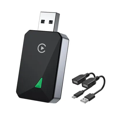 Produktbild von Kabelloser CarPlay Adapter,Wireless Adapter für iPhone USB/Type-C Verbindung, Auto Navigation Musik Freisprechen Siri 5GHz