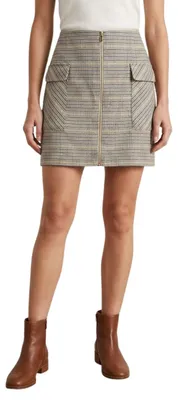 Image de Jupe courte Naf Naf Ritana, motif pied-de-poule, taille XXS