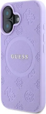 Immagine prodotto di Guess Guhmp16Spsapsmeu Custodia rigida per Iphone 16 6.1 Fioletowy/Purple Saffiano Peony Classic Logo Magsafe