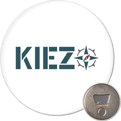 Produktbild von Huuraa Magnet Kiez Kompass 59mm Kühlschrankmagnet rund Flaschenöffner Geschenkidee