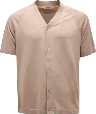 Produktbild von I3445 Cardigan Uomo Paolo Pecora Man Silk Blend Short Sleeves Sweater