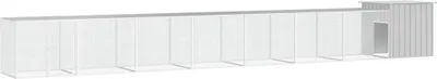 Produktbild von The Living Store Hühnerkäfig Grau 700x91x100 cm Verzinkter Stahl