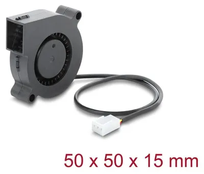 Produktbild von DELOCK Radiallüfter/Lüftergebläse 12V DC 50x50x15mm 3 Pin