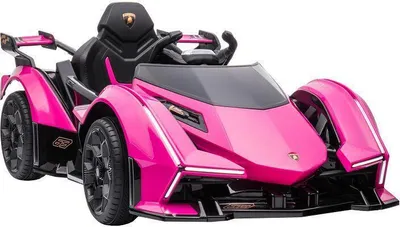 Immagine prodotto di ES-Toys auto elettrica per bambini Lamborghini V12 Vision Gran Turismo telecomando MP3 rosa