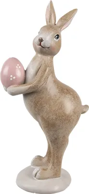 Produktbild von Clayre & Eef Dekorationsfigur Kaninchen 18 cm Beige Kunststoff