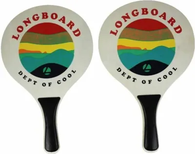 Image de Set de raquettes de plage en bois et 1 ballon - LONGBOARD - VB1 - Enfants - Multicolore