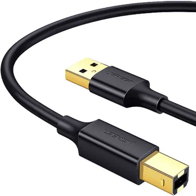 Produktbild von Ugreen US135 Drucker Kabel USB 2.0 vergoldet 2 Meter Kabel USB A auf USB B für Epson Lexmark Samsung HP Canon
