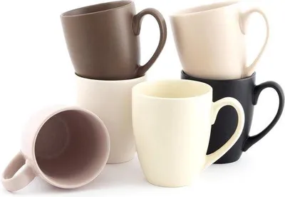 Immagine prodotto di Set di tazze da caffè in Vetroceramica, grandi, marroni, 6 pezzi
