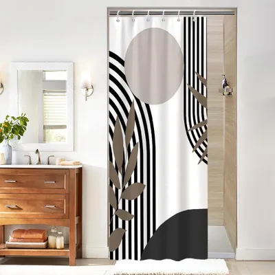 Obrázok produktu pre Sprchová záclona, úzka, 90 x 180 cm, vodeodolná, s antibakteriálnou úpravou, pre kúpeľňu