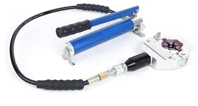 Produktbild von Hydraulisches Schlauchpressen-Set - Handgeführtes Klimaanlagen-Werkzeug - Mit Pressbacken - Aluminiumlegierung - Für Metall - Schwarz