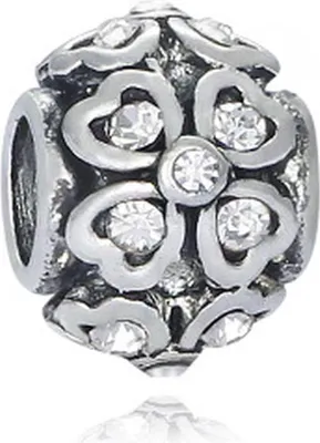 Obrázek produktu pro Schmuck-Perlen 3 Stück Charm für Armbänder glitzernd, 11 x 9 mm, Kristall
