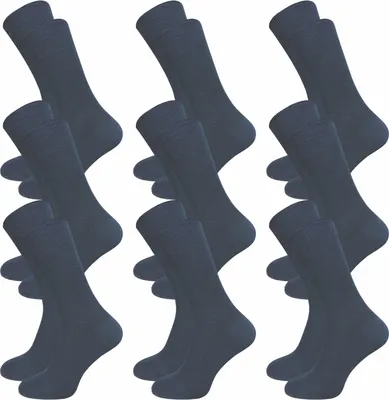 Produktbild von Gawilo  Venensocken ohne Gummi & ohne Naht | Ohne einschneidenden Abschlussbund | Damen & Herren (9 Paar), Blau / 47 - 50