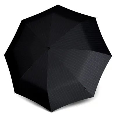 Produktbild von Knirps Taschenregenschirm Regenschirm T.200 Medium Duomatic Men's Prints Stripe schwarz mehrfarbig
