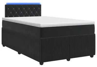 Immagine prodotto di Letto a molle con materasso nero 120 x 190 cm in velluto