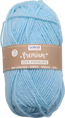 Produktbild von Wolle Strickgarn hellblau - 100 %.Polyacryl, 50g 140m - waschbar bis 30°C