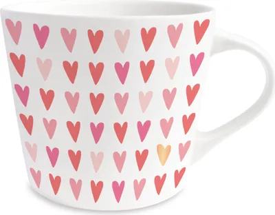 Produktbild von Kaffeetasse, Tasse mit Goldveredelung, Goldtasse Herz, Geschenk zu Muttertag Valentinstag, 420 ml