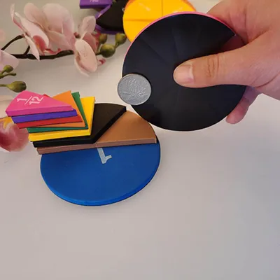 Produktbild von 51 Stück magnetische runde Fraktion frühe pädagogische Mathe-Spielzeuge für Kinder