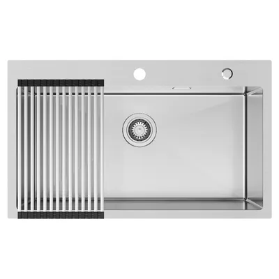 Produktbild von Edelstahlspüle 75 x 45 cm Küchenspüle, kratzfeste pflegeleichte spülen, Einbauspüle edelstahl, Auralum spulbecken, hitzebeständig edelstahlspüle