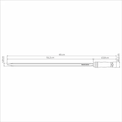 Immagine prodotto di Tramontina CHURRASCO Grillspieß Breit, Fleischspieße, Schaschlikspieß, Grillzubehör, Edelstahl / Holz, 65 cm, 29810-129