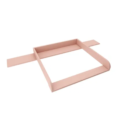 Produktbild von regalik Wickelaufsatz mit Platte für Hemnes von IKEA, Wickeltischaufsatz für 50x160 cm Kommoden, Abnehmbar Wickelkommode aufsatz, Abgerundeten Frontplatten, Rose