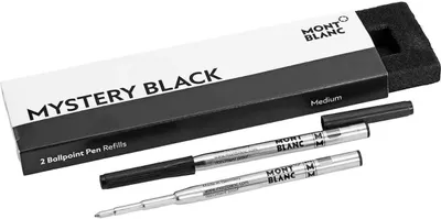 Zdjęcie produktu dla Montblanc 116190, Czarny, Średni, Czarny, Srebrny, Długopis kulkowy, Montblanc, 2 szt.