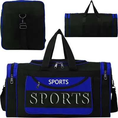 Produktbild von Sporttasche Sport Tasche Fitness 50 cm Reisetasche Fitnesstasche Gym Umhängetasche Arbeitstasche Damen Herren Jungen Mädchen Blau Retoo
