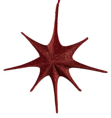 Obrázok produktu pre Vianočná ozdoba Clayre & Eef – hviezda, 70 x 10 x 70 cm, červená, papierová